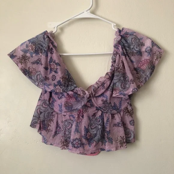 NWT Sugar Thrillz Flowy Dragon Print Top - Picture 4 of 7